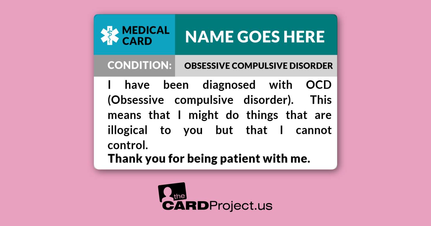 OCD Medical ID Card (FRONT)